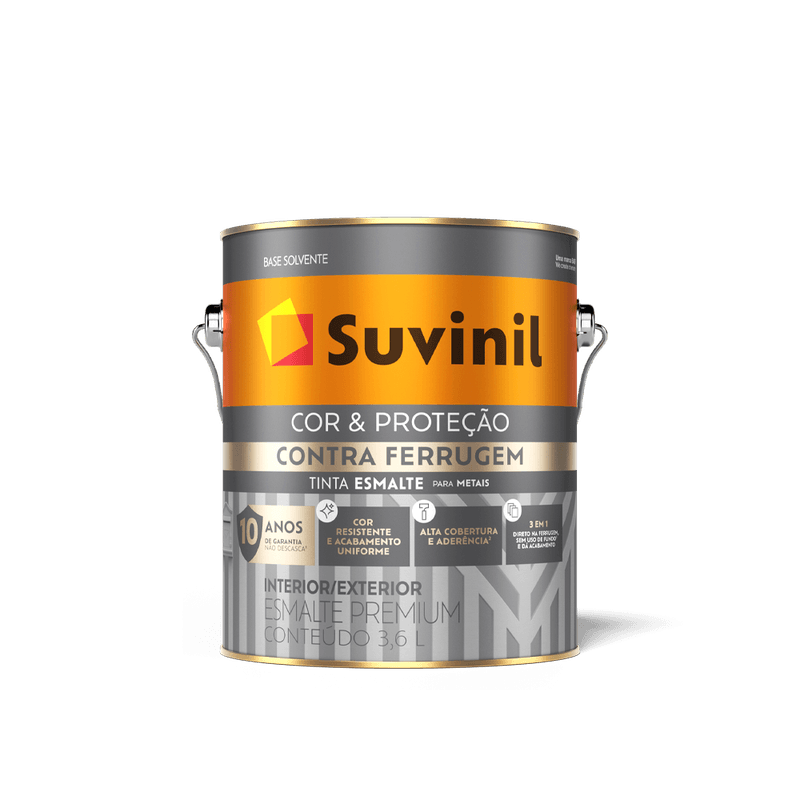 Suvinil esmalte brillante 3 en 1 colores 3.6 Litros
