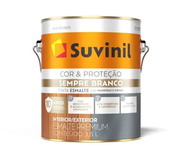Suvinil Pintura Esmalte Satinada Siempre Blanco 3.6 Litros