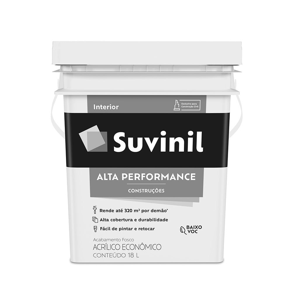 Suvinil Blanco Construccion Interior Blanco 18 Litros
