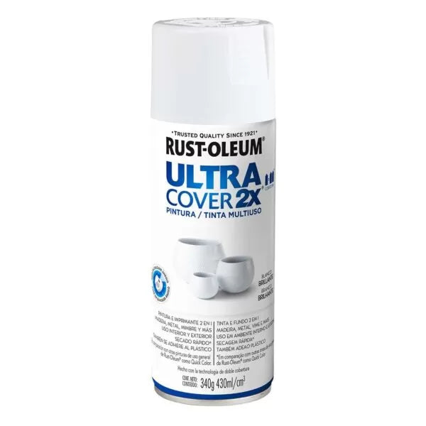 Rust Oleum Esmalte ultra cover Blanco Brillante 430 Ml