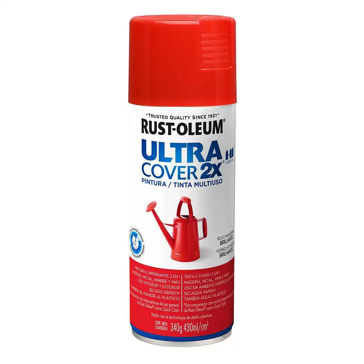Rust Oleum Esmalte ultra cover Rojo Manzana Brillante 430 Ml