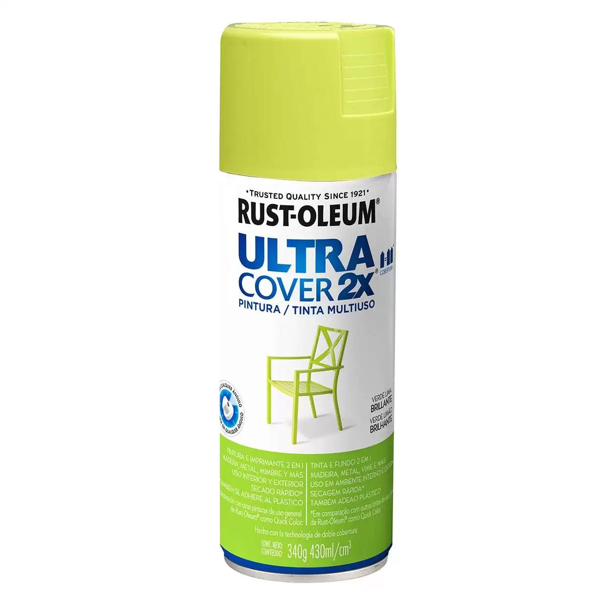 Rust Oleum Esmalte ultra cover Verde Lima Brillante 430 Ml