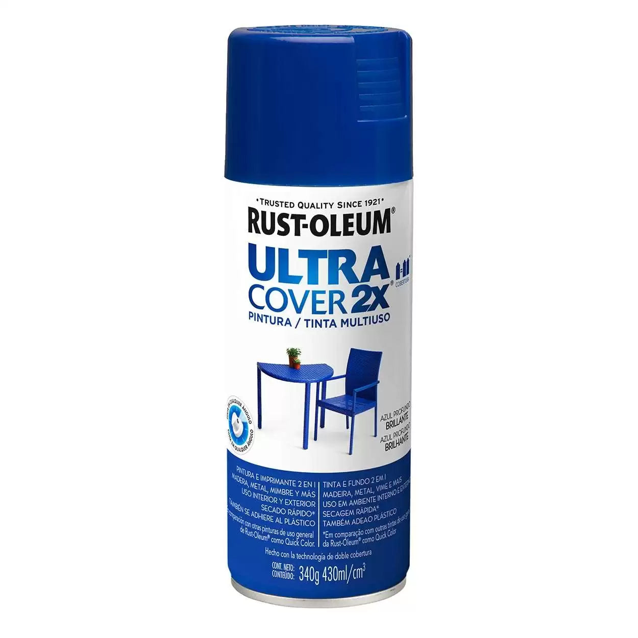 Rust Oleum Esmalte ultra cover Azul Profundo Brillante 430 Ml