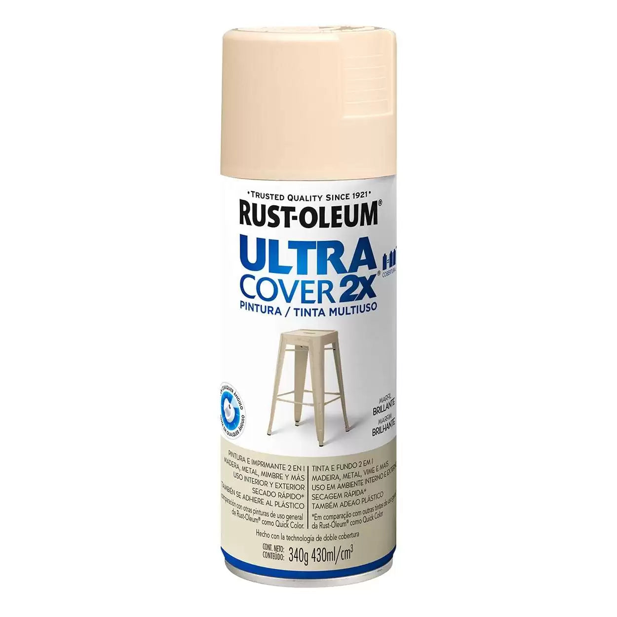 Rust Oleum Esmalte ultra cover Marfil Brillante 430 Ml