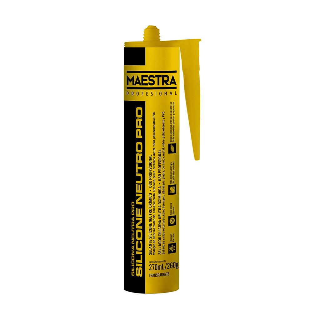Maestra Silicona Neutra Transparente Cart. 270ml / 260gr