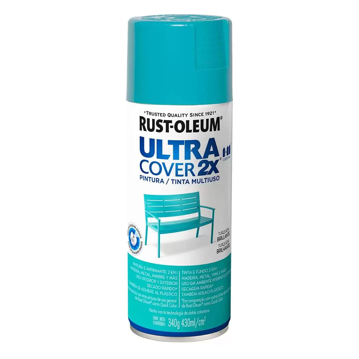 Rust Oleum Esmalte ultra cover Turquesa Brillante 430 Ml