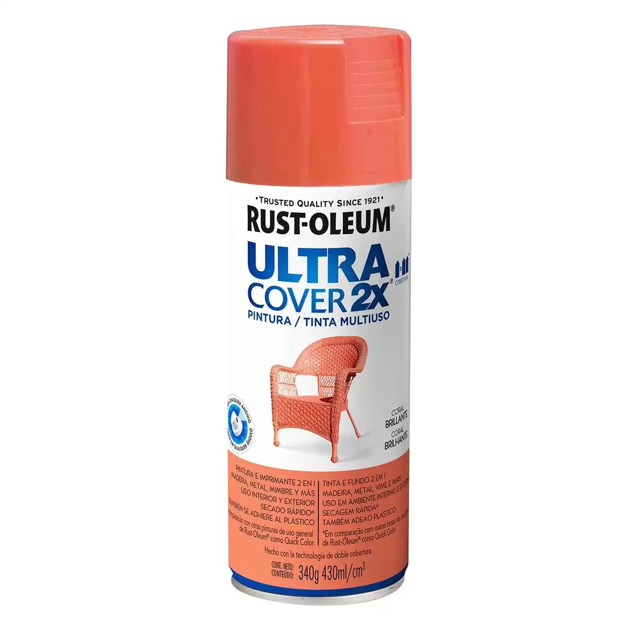 Rust Oleum Esmalte ultra cover Coral Brillante 430 Ml