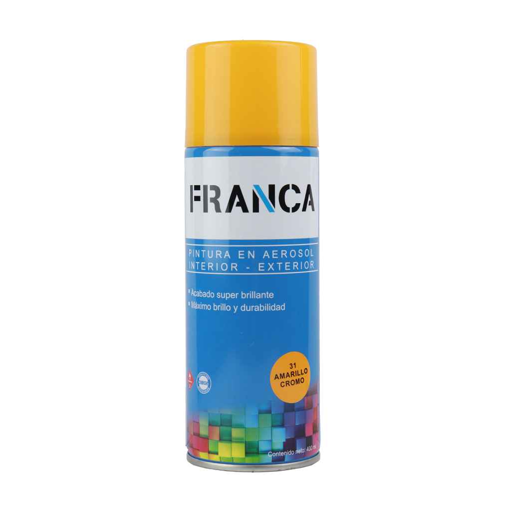 Franca Esmalte Aerosol Amarillo Cromo 400ml