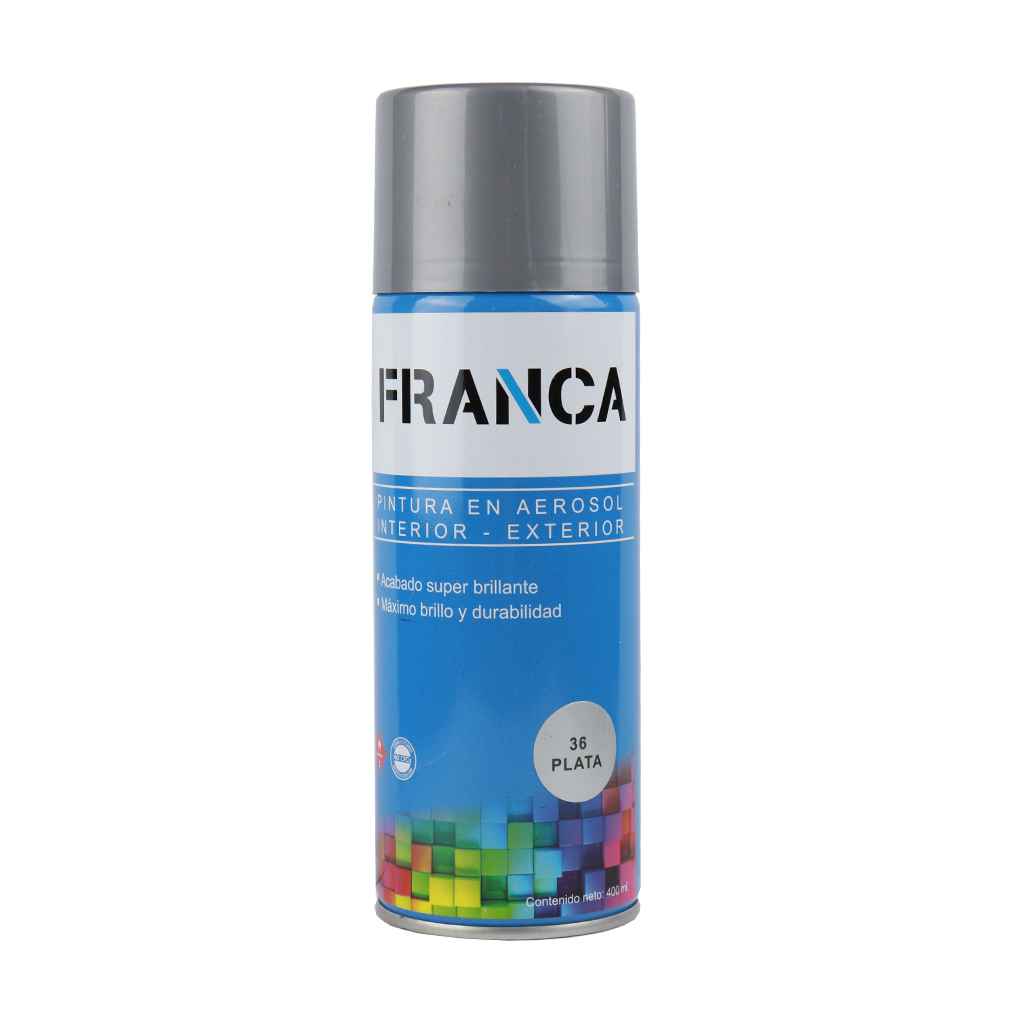 Franca Esmalte Aerosol Plata Mate 400ml