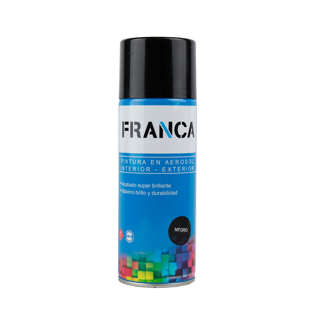 Franca Esmalte Aerosol Negro Alta temperatura Mate 400ml