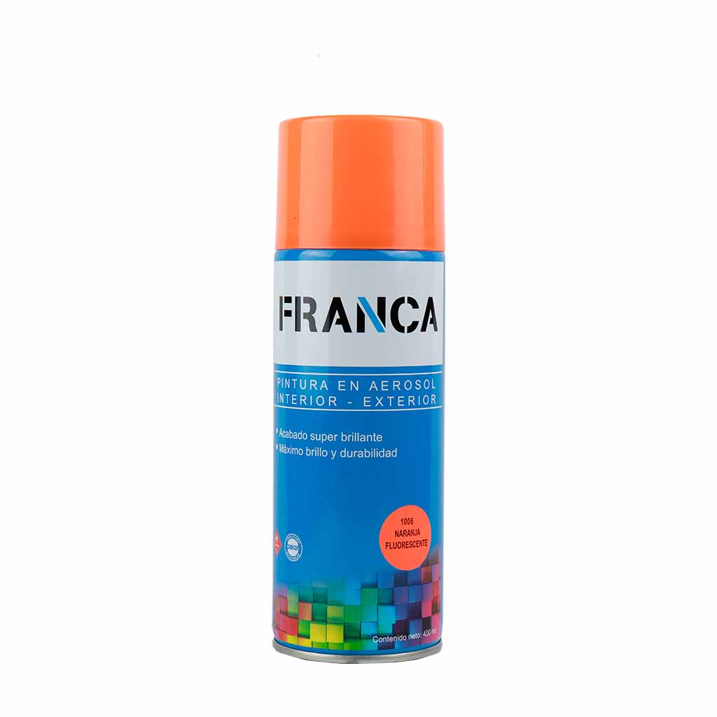 Franca Esmalte Aerosol Naranja FLUOR 400ml