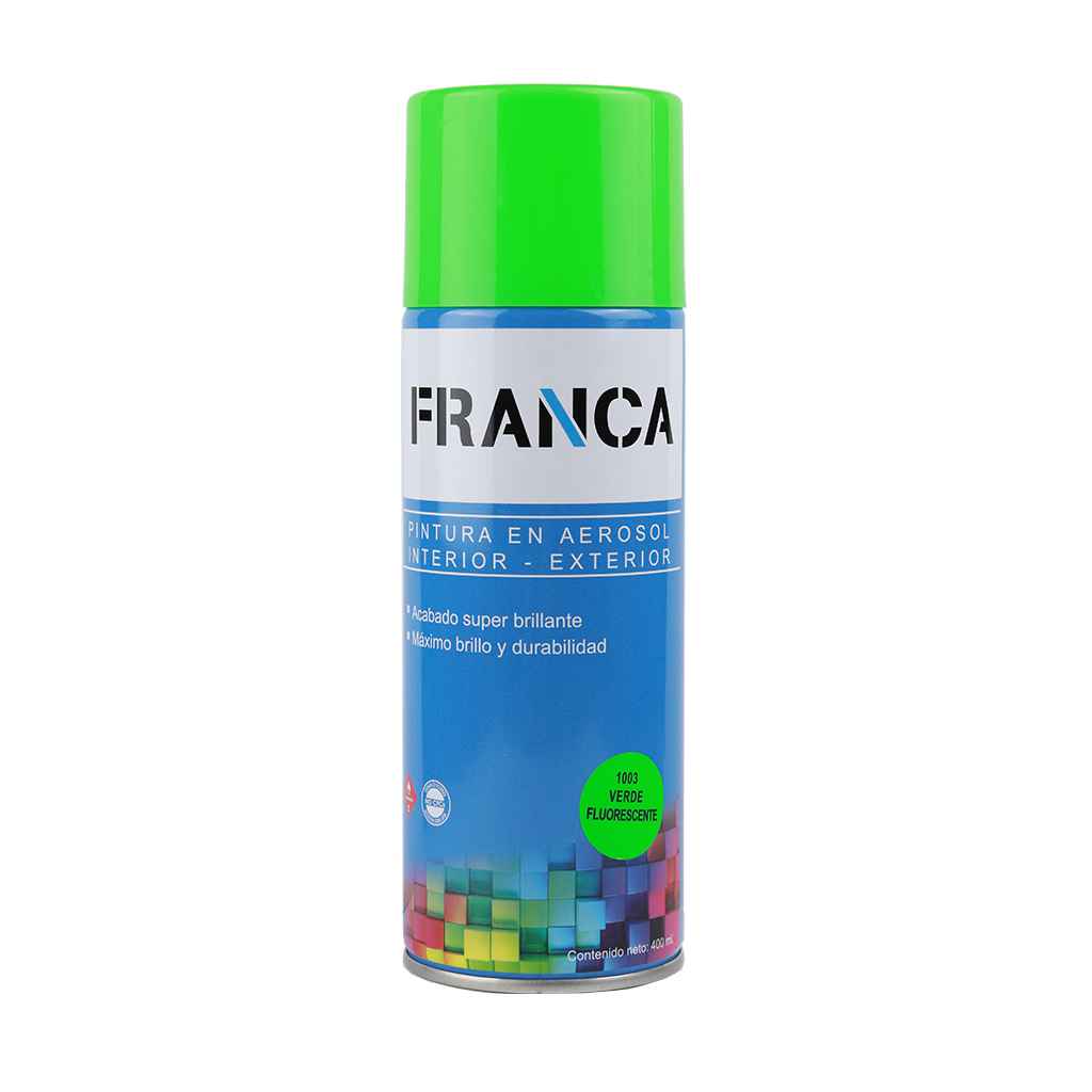 Franca Esmalte Aerosol Verde FLUOR 400ml