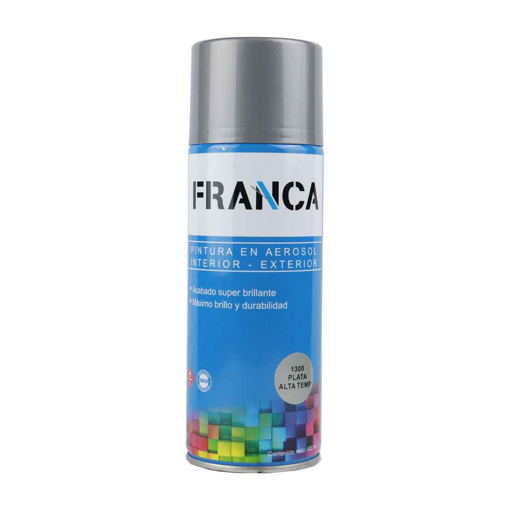 Franca Esmalte Aerosol Aluminio alta Temperatura 400ml