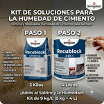 Kit de Recublock Cimentos 5 kgs + Recublock Latex 3 en 1 Antimanchas 4 Litros