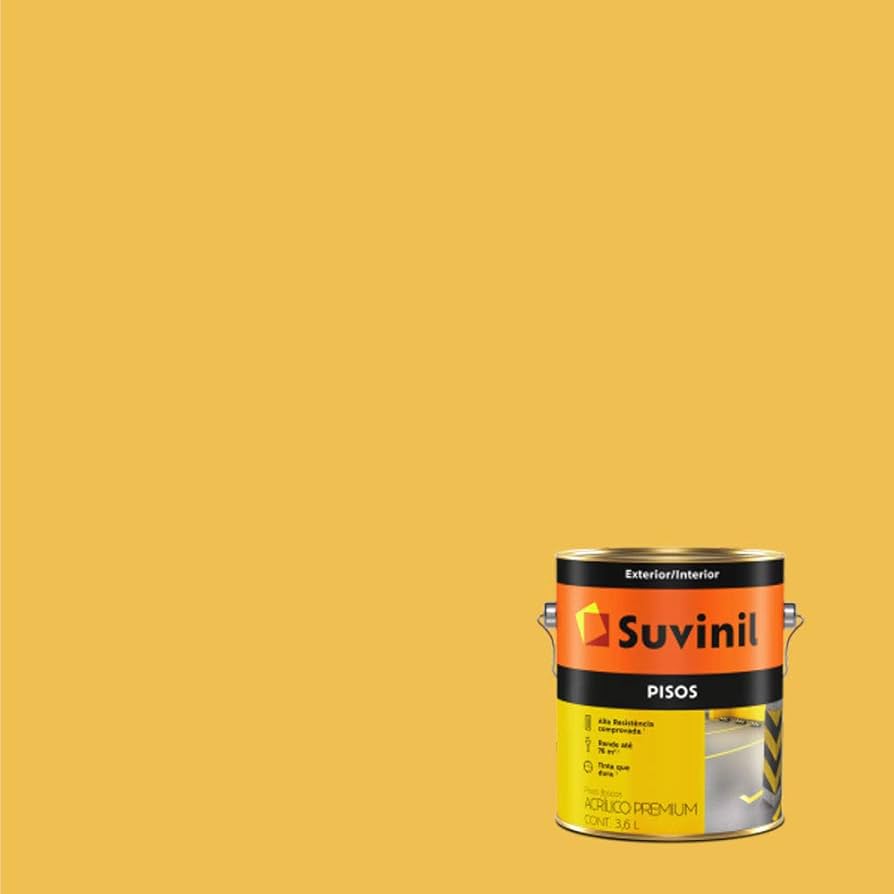 Suvinil Amarillo Pisos Premium Int./Ext. 3.6 Litros