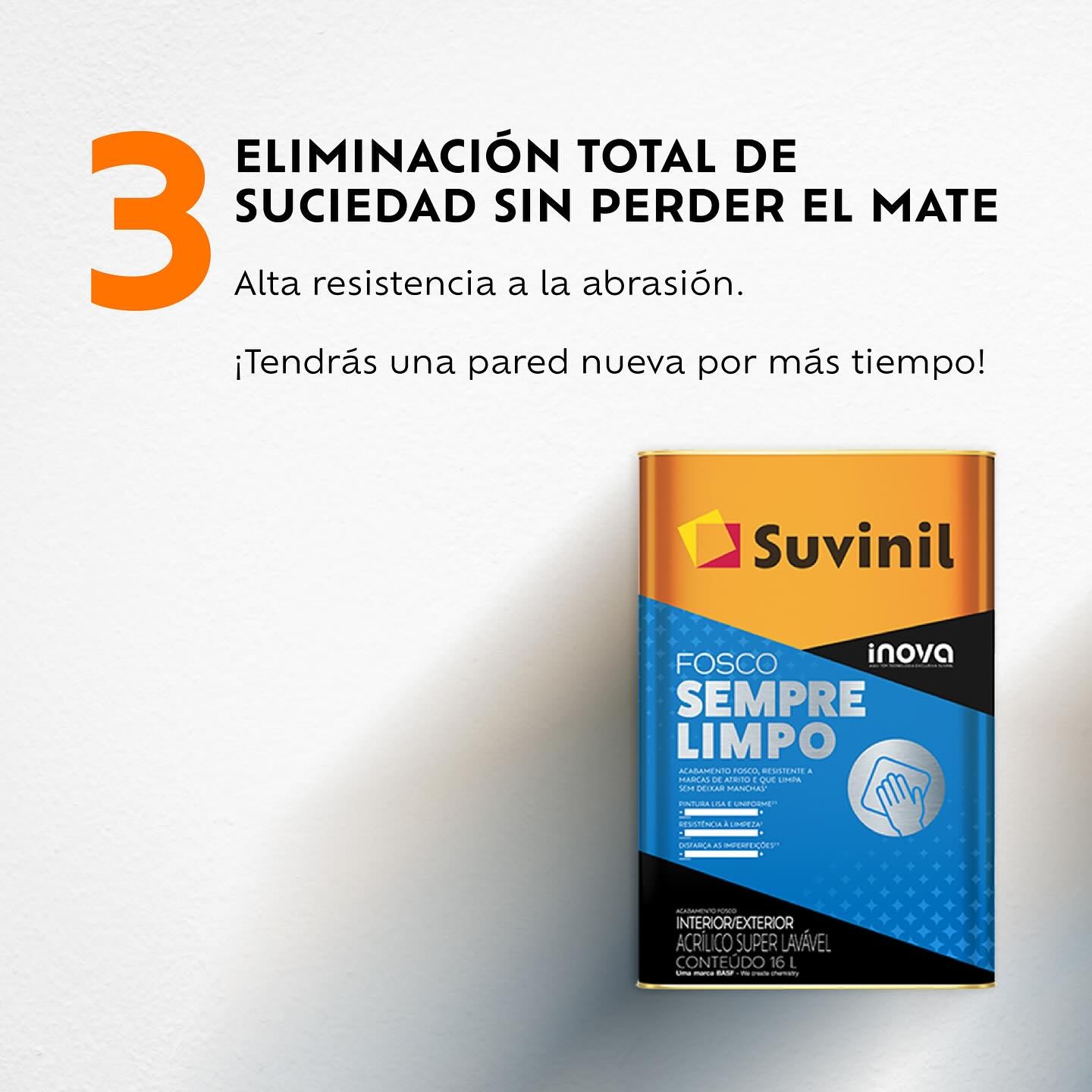 Suvinil latex Siempre Limpio 18 litros Blanco