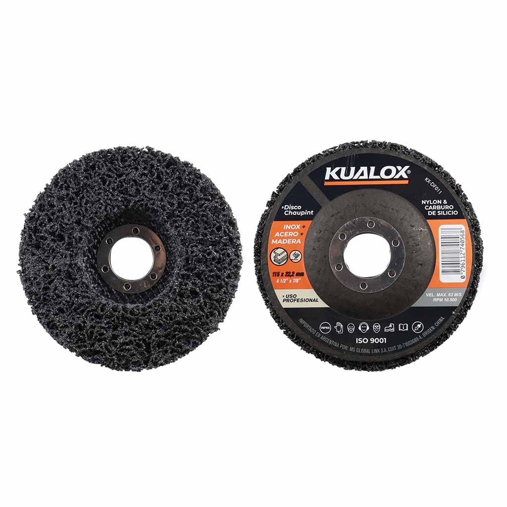 KUALOX DISCO CHAUPINT MADERA Y ACERO 4 1/2" 115 X 22.2MM