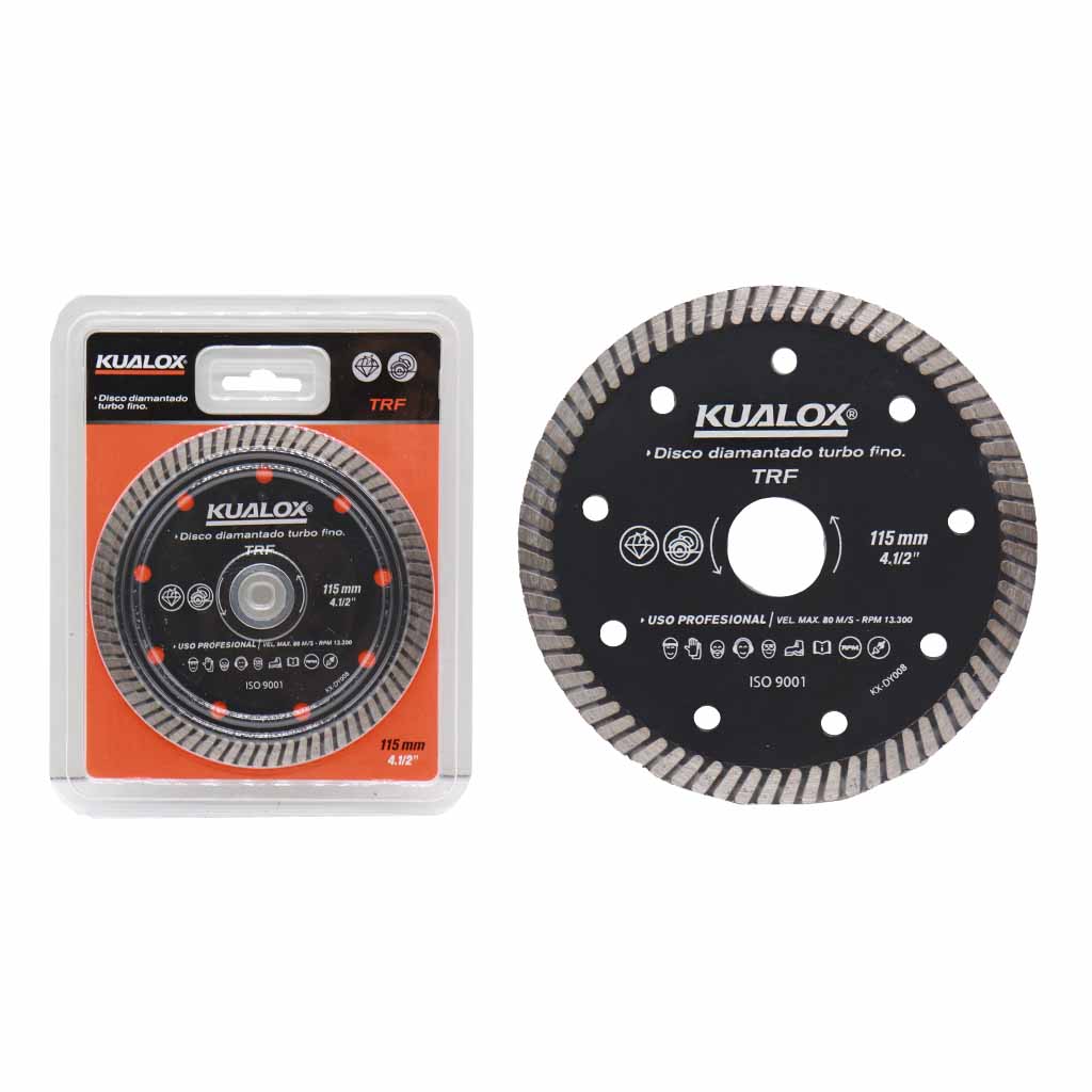 KUALOX DISCO DIAMANTADO TURBO FINO 4 1/2" 115MM