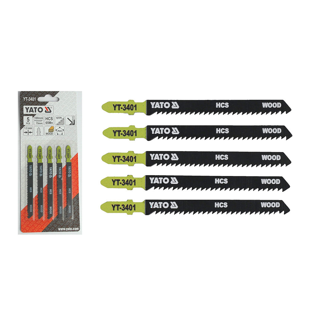 Yato Juego 5Pz. P/Madera y PVC 10T P/Sierra Caladora YT-3401