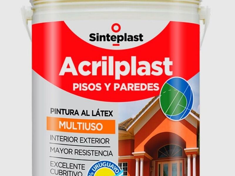 Acriplast Sinteplast Pintura Pisos y paredes Celeste 10 Litros