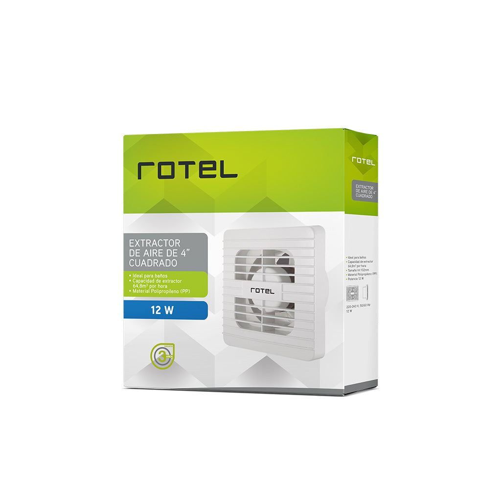 Rotel Extractor De Aire Para Baño 4"