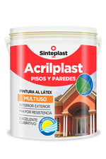 Acriplast Sinteplast Pintura Pisos y paredes Celeste 4 Litros