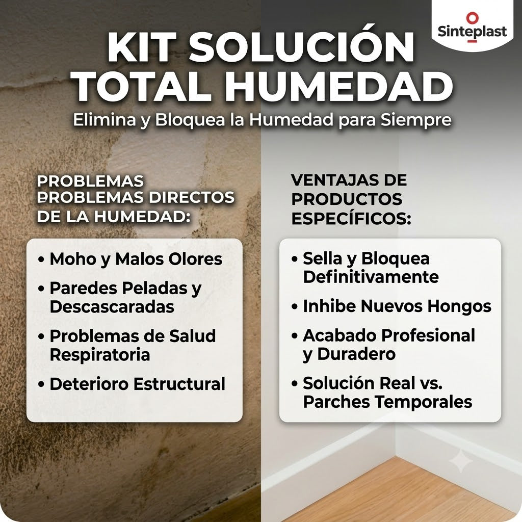 Kit de Recublock Antihumedad 1 Litro + Recublock Latex 3 en 1 Antimanchas 1 Litro