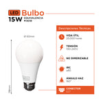 Black y Decker Lampara Led E27 15W Calida