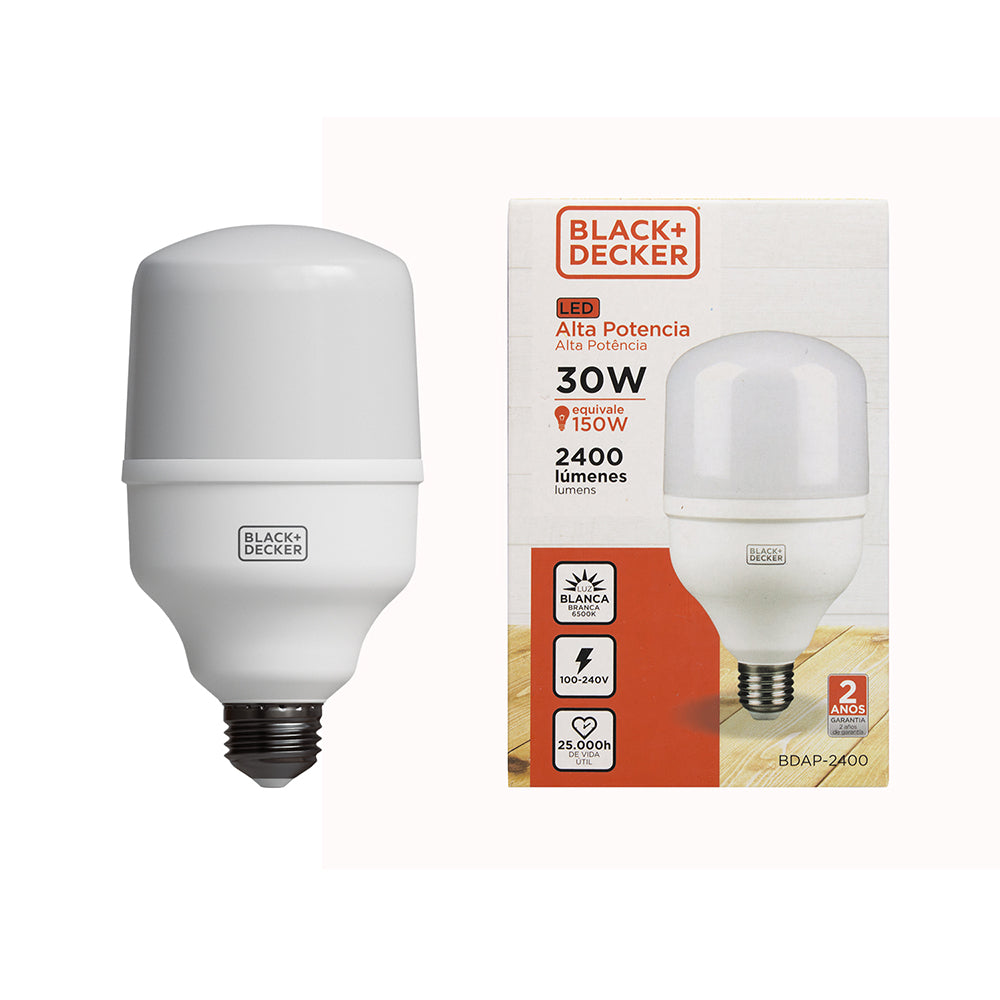Black y Decker Lampara Led E27 30W Fria