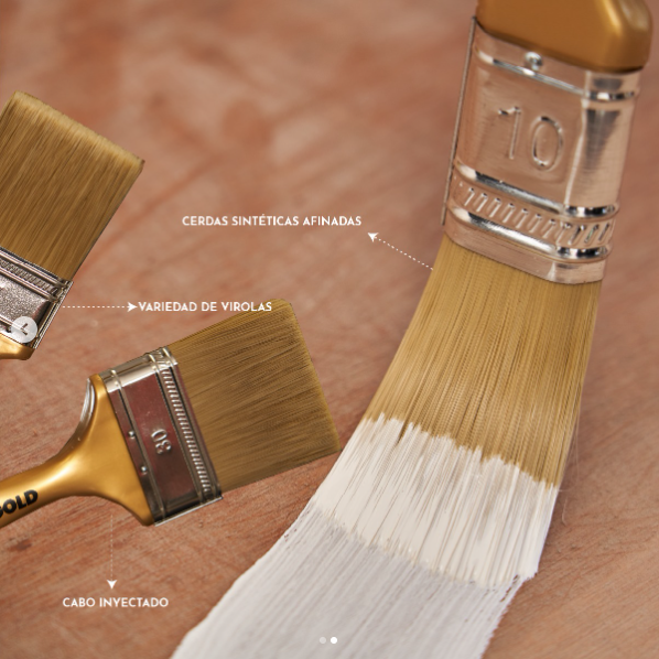 El Galgo Kit Mini Gold (Bandeja - Pincel 1'' - Rodillo Microfibra)