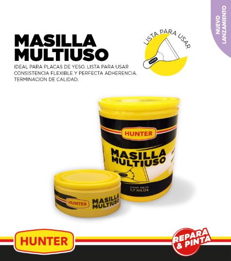 Hunter Masilla Multiuso P/Yeso 7 Kgs.