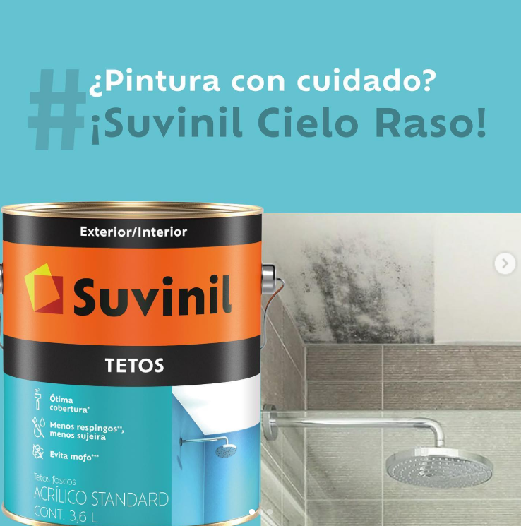 Suvinil Cielorraso interior Antihongos Blanco 3.6 Litros