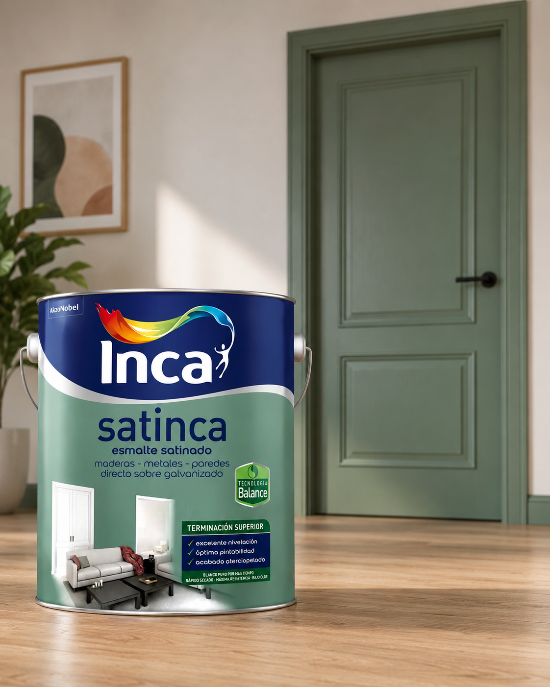 Satinca Balance (al agua) Esmalte Satinado Blanco 4 Litros