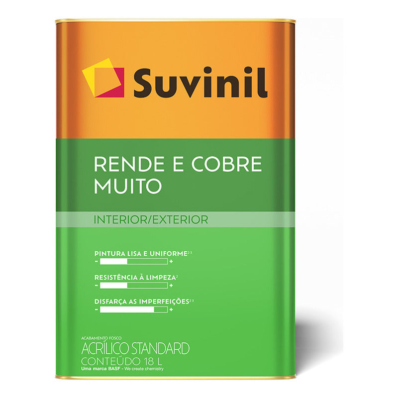 Suvinil Rinde Y Cubre Mucho Látex Acrílico Mate Int/ext 18l