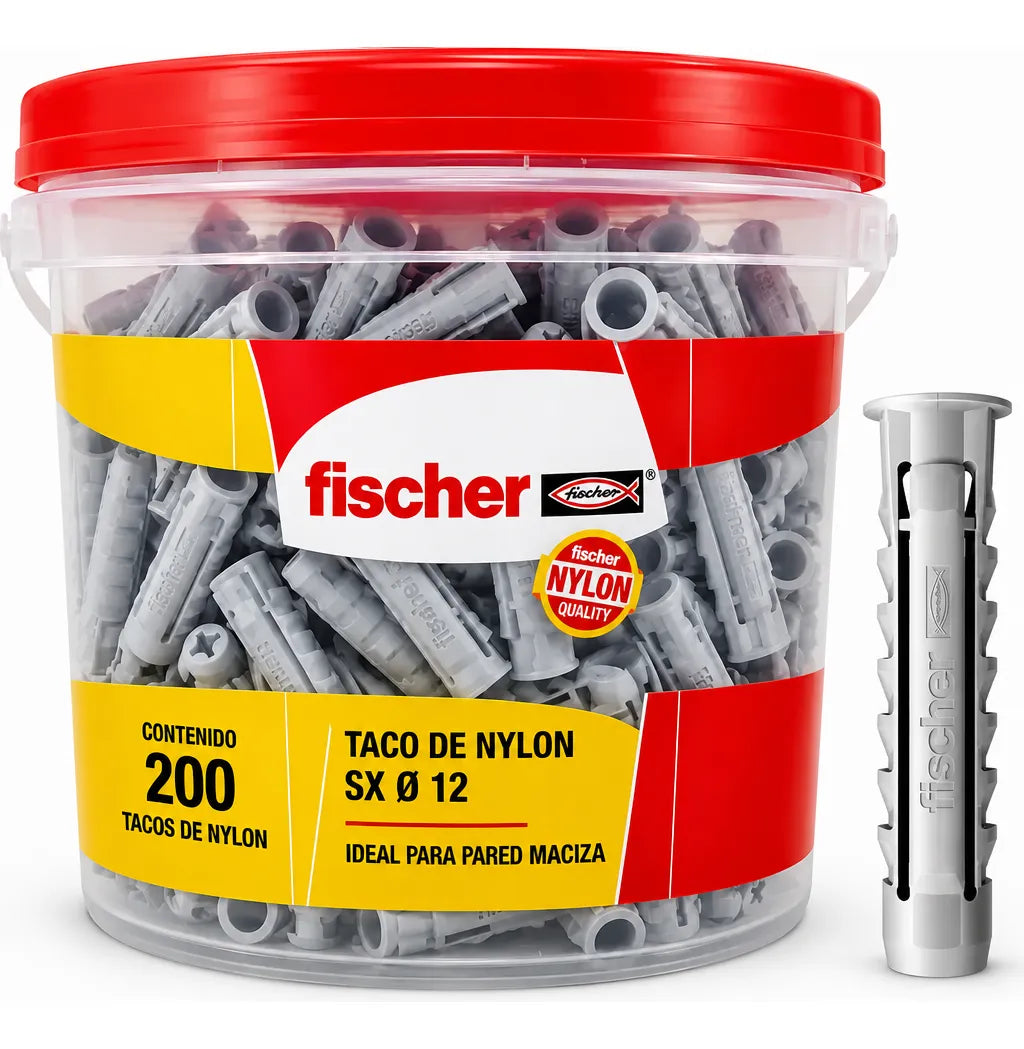 Fischer Taco Sx12 Balde 200 Unid. Cod 616392
