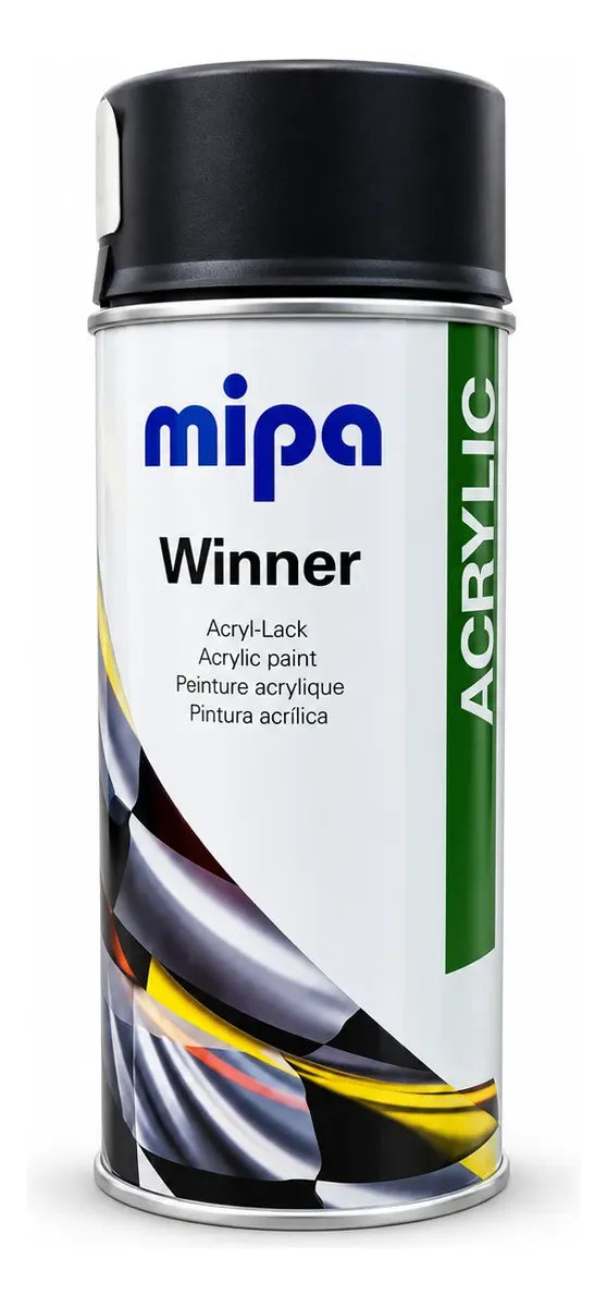 Mipa Aerosol Pintura Acrílica Winner Spray Negro Mate 400ml