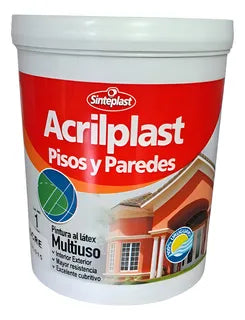 Acriplast Sinteplast Pintura Pisos y paredes Gris Claro 1 Litro