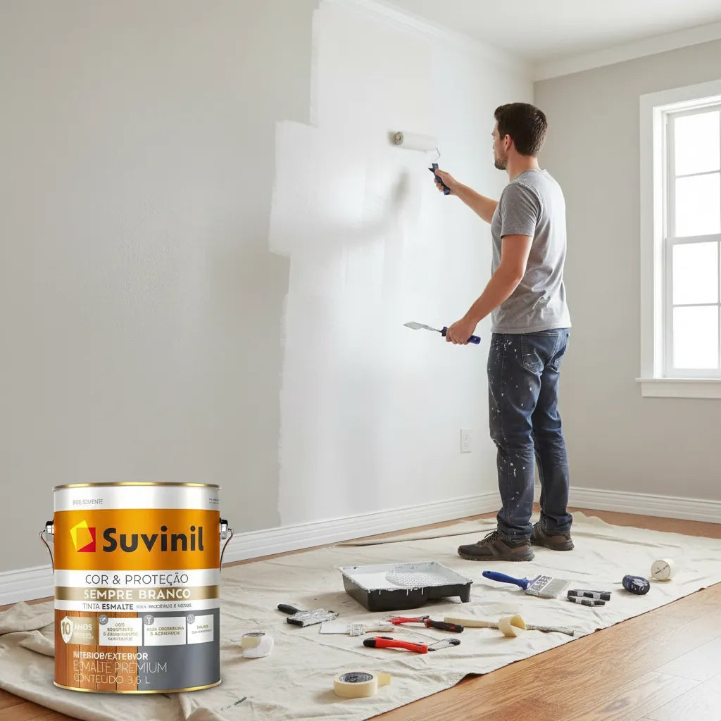 Suvinil Pintura Esmalte Satinada Siempre Blanco 3.6 Litros