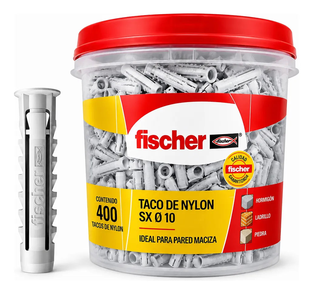 Fischer Taco Sx10 Balde 400 Unid. Cod 616286