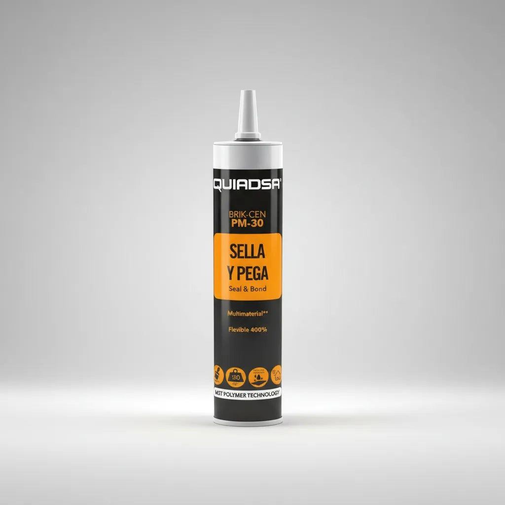 Quiadsa BRIK-CEN PM30 Pega y Sella Sellador de Poliuretano 280ML Gris