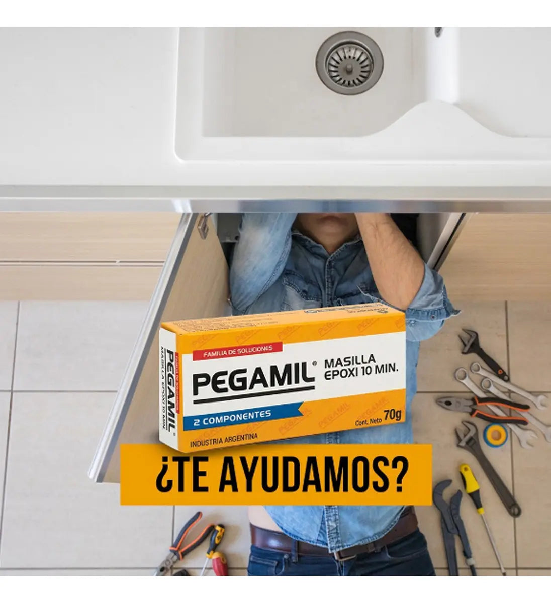 Pegamil Masilla Epoxi - 2 Componentes 10 Minutos 70g
