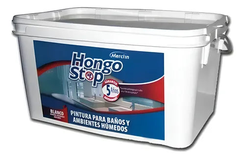 HongoStop pintura para baños y ambientes humedos Blanco 4 Lts