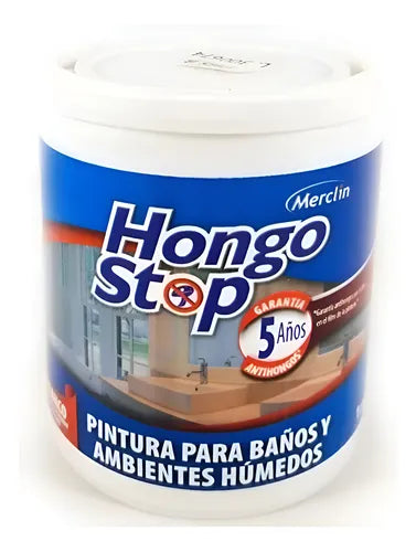 HongoStop pintura para baños y ambientes humedos Blanco 1 Lt
