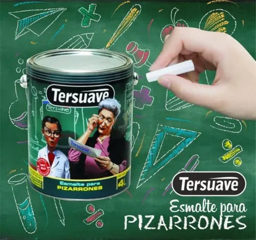 Tersuave esmalte Pizarrón Negro Mate Solvente 1 Lt