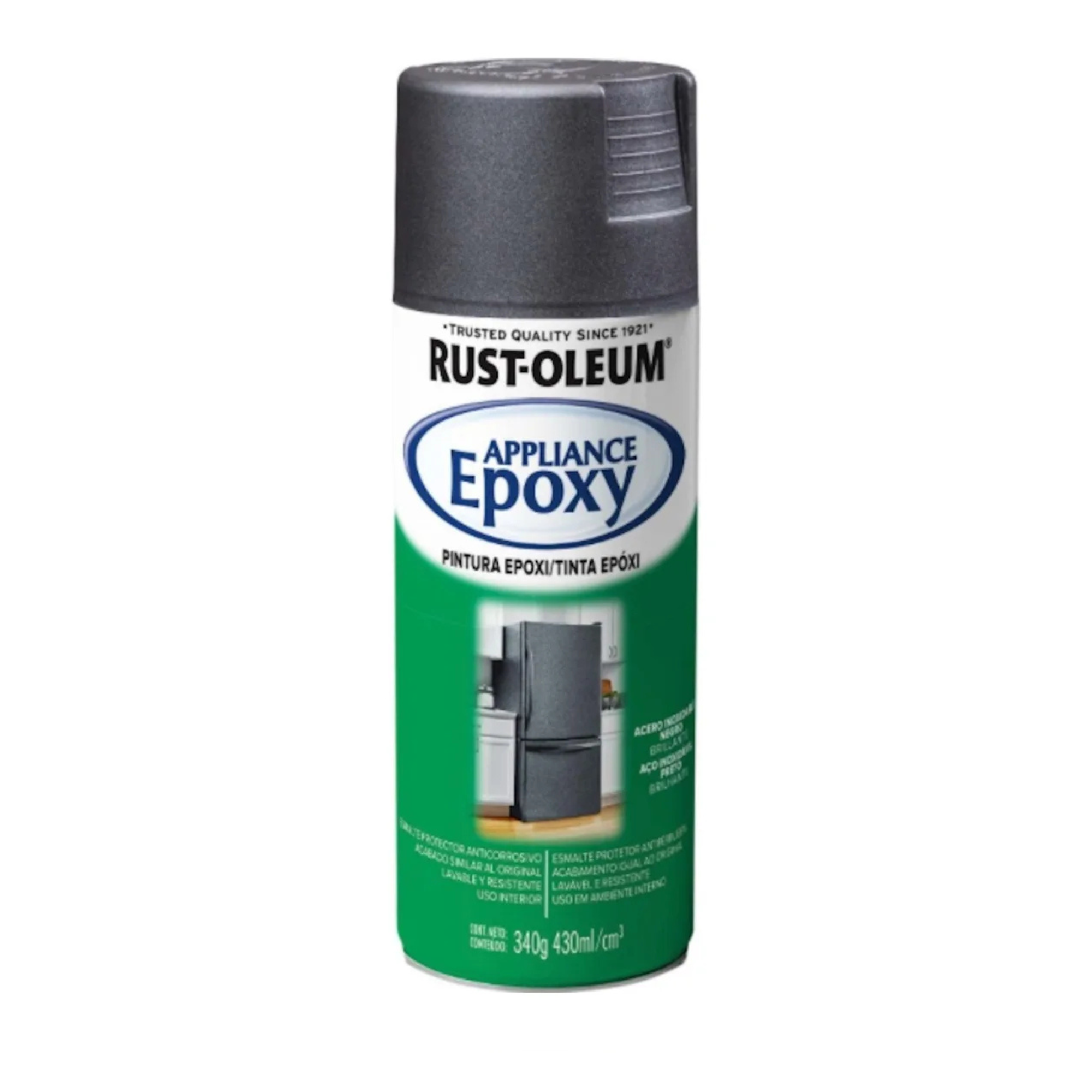 Rust Oleum Pintura Epoxy ACERO INOXIDABLE Brillante 340 Ml