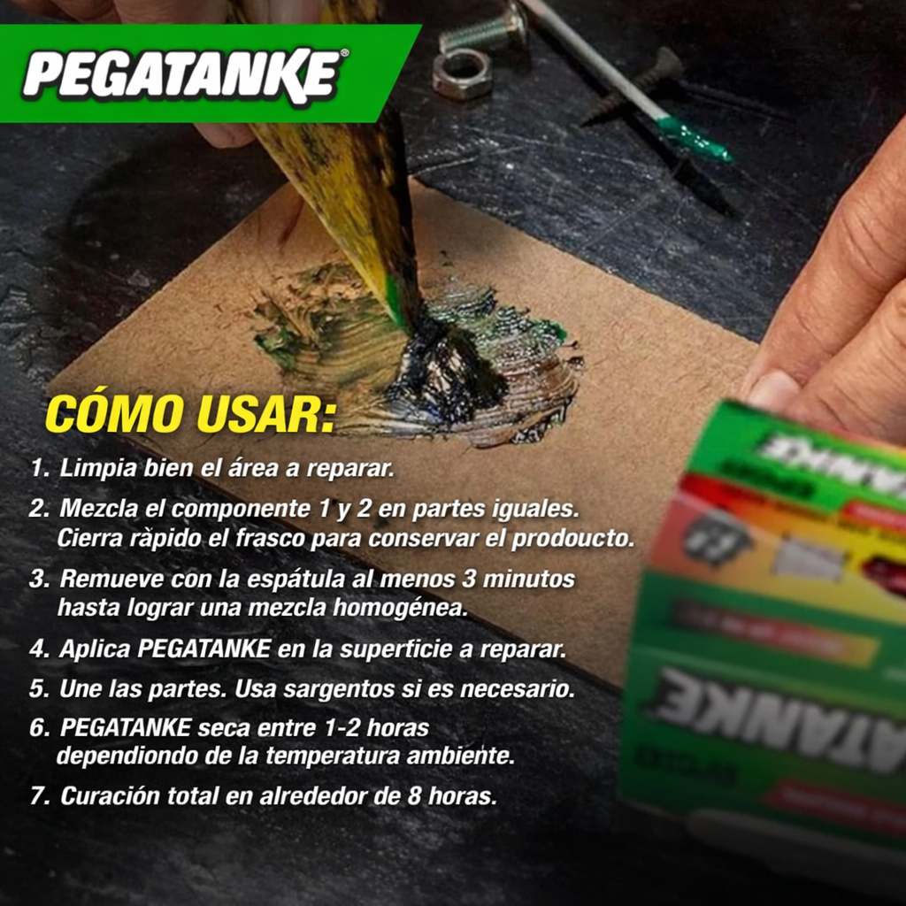 Pegatanke Pegamento Epoxi 2 Componentes Negro 35 Grs