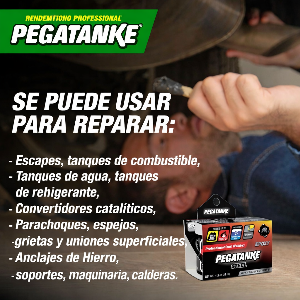 Pegatanke Pegamento Epoxi 2 Componentes Acero 35 Grs