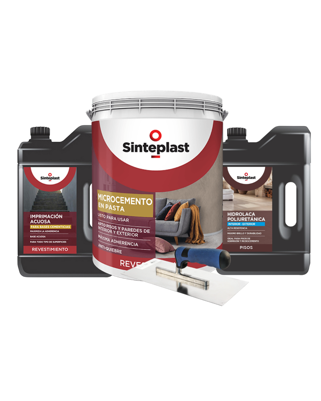 Sinteplast Kit Microcemento en Pasta 25kg + Imprimación + Laca + Llana
