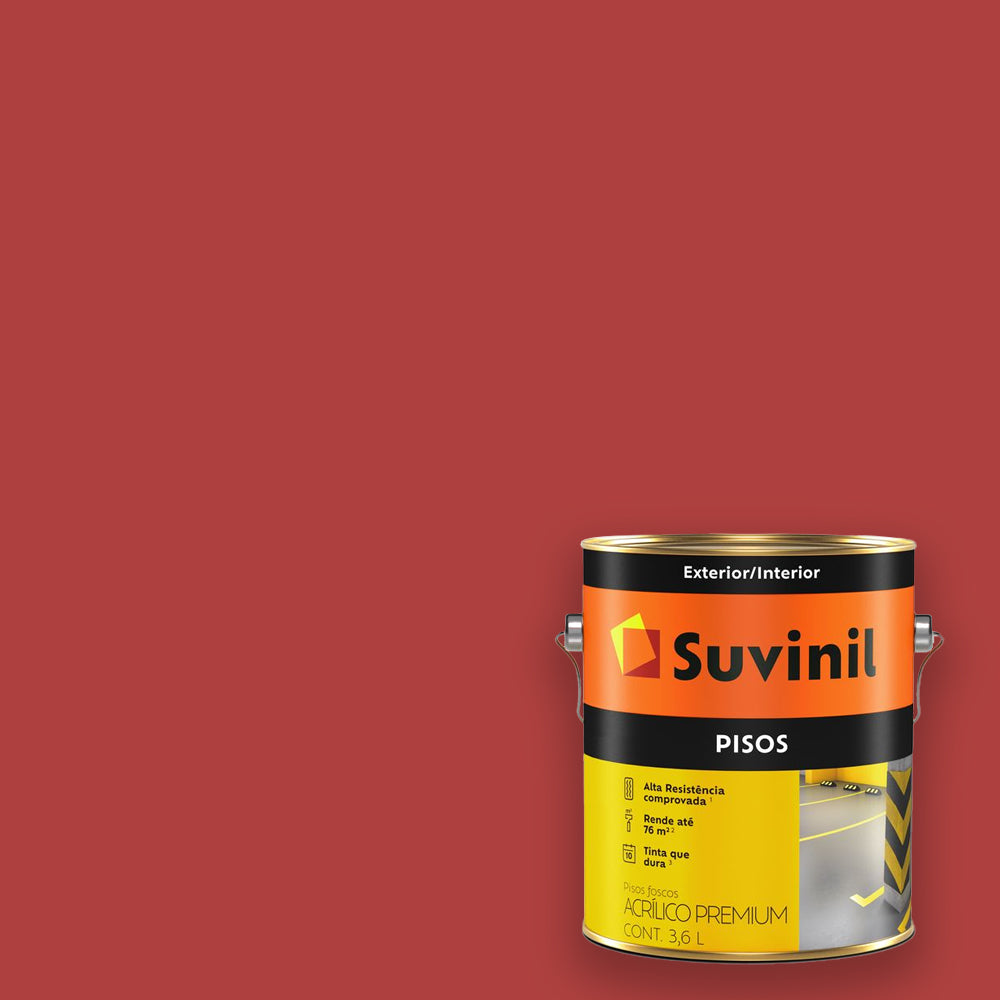 Suvinil Rojo Pisos Premium Int./Ext. 3.6 Litros