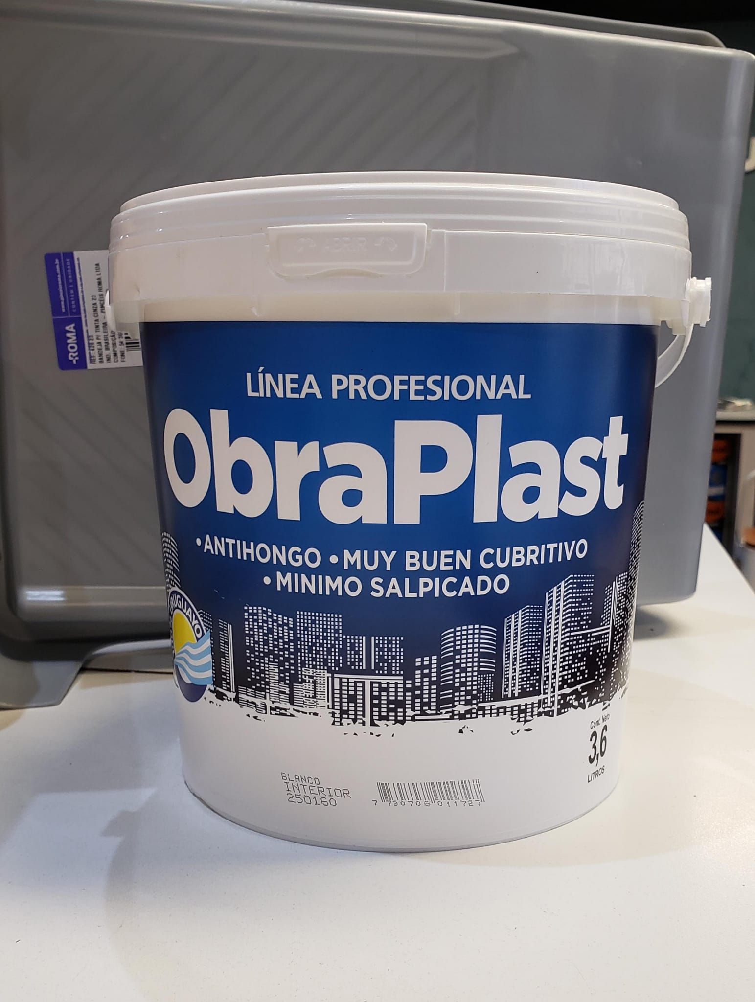 Sinteplast Obraplast Latex Interior Antihongos Blanco 3,6 Litros